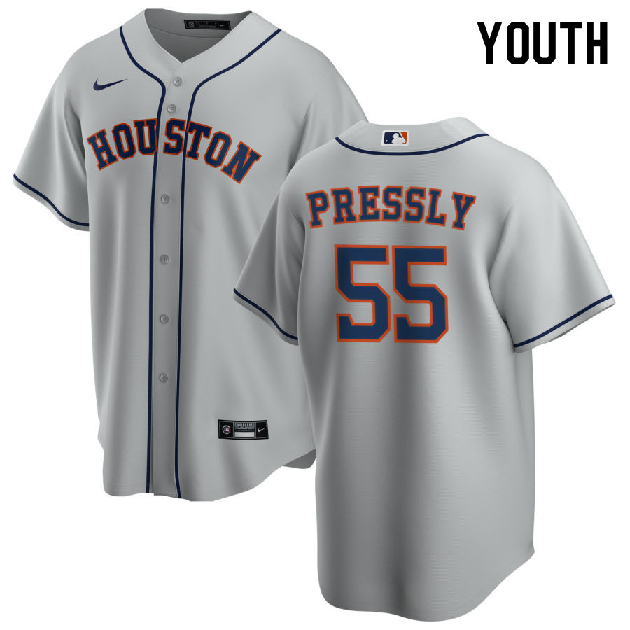 Nike Youth #55 Ryan Pressly Houston Astros Baseball Jerseys Sale-Gray